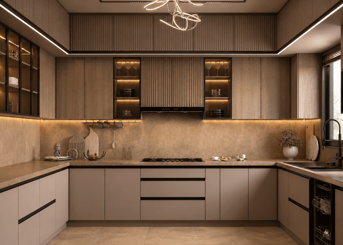 Warm Oak Kitchen